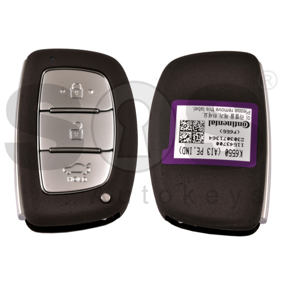 OEM Smart Key for Hyundai  GRAND I10 2023 Buttons:3/ Frequency: 433MHz / Transponder:    NCF29A/HITAG AES    / Part No:95440-K6550 	/ Keyless Go 