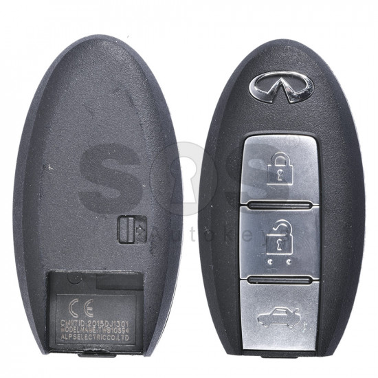 OEM Smart Key for Infiniti Buttons:3 / Frequency:434MHz / Transponder:PCF 7952 / Blade signature:NSN14 / Part No:5WK49894 (WITHOUT SLOT)
