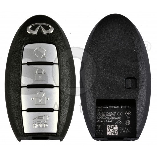 OEM Smart Key for Infiniti Q50 2018 Buttons:4 / Frequency:434MHz / Transponder: NCF29A/HITAG AES / Blade signature:NSN14 /Part No: 285E3-5NA6C	/ Automatic Start	