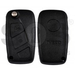 OEM Flip Key for Iveco Buttons:2 / Frequency:433MHz / Transponder:ID48 / Blade signature:SIP22 precut / 