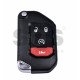 OEM Flip Key for Jeep Buttons:3+1/ Frequency: 434 MHz / Transponder: PCF7939M HITAG AES/ OEM PCB AFTERMAKET SHELL