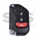 OEM Flip Key for Jeep Buttons:2+1/ Frequency: 434 MHz / Transponder: PCF7939M HITAG AES/ OEM PCB AFTERMAKET SHELL