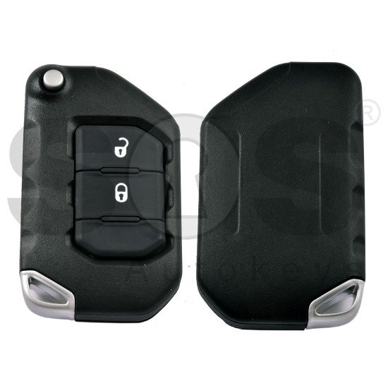 Flip Key for Jeep  Wrangler 2018+ Buttons:2 / Frequency: 434 MHz / Transponder:  PCF7939/HITAG AES / FCC: OHT1130261/Keyless Go