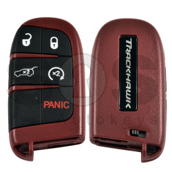 OEM Smart key for Jeep GRAND CHEROKEE Trackhawk 2018-2021 Buttons:4+1 / Frequency: 433MHz / Transponder: PCF7945A/7953A/HITAG2  /  Part No : 68340304AA