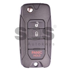 OEM Flip Key for Jeep Buttons:2+1 / Frequency:434 MHz / Transponder:MEGAMOS 88/ AES / Manufacture:TRW  
