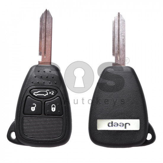 OEM Regular Key for Jeep Buttons:3 / Frequency:433MHz / Transponder:PCF 7941 / Blade signature:CY24  / Part. No: 05026580AG / 05179515AB