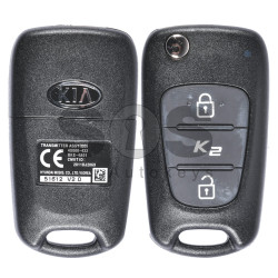 OEM Flip Key for KIA K2/RIO Buttons:2 / Frequency:433 MHz / Transponder: PCF7936 / HITAG2 / Blade signature:HY22 / Immobiliser System:Immobiliser Box / Part No:95430-1Y300 / 95430-1Y301