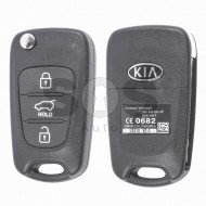 OEM Flip Key for KIA CEED 2006-2012 / KIA VENGA 2009-2014 / Buttons:3 / Frequency:433MHz / Transponder:PCF 7936/ ID46/ HITAG 2 / Blade signature:HY22 / Part No 95430-3V001 / 95430-1P000 / 95430-1P001 / 95430-2K201 / CE0682 200-433-EU-TP OKA-185T
