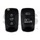 OEM Flip Key for KIA RIO Buttons:3 / Frequency:433MHz / Transponder:PCF 7936/ ID46/ HITAG 2 / Blade signature:HY22 / Part No 95430-4Y050