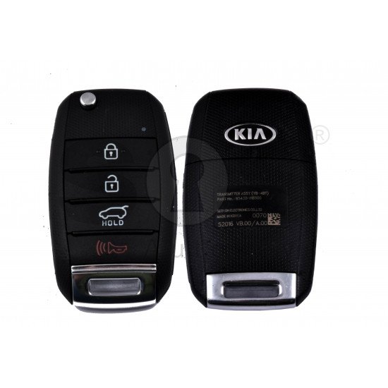 OEM Flip Key for Kia Stonic Buttons:3+1p. / Frequency:433MHz / Transponder: 80-Bit/ID6D / Blade signature:HY22 /Part No. : 95430-H8500/ Immobiliser System: Immobiliser Box 