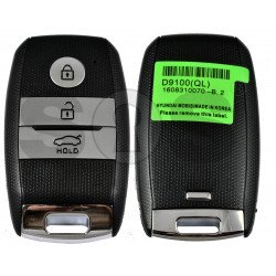 Smart Key KIA Sportage 2016+ Buttons:3 / Frequency: 433MHz / Transponder: HITAG 3/ NCF2971X / NCF2972X / Blade signature: HY22 / Part No: 95440-D9100 / Keyless GO