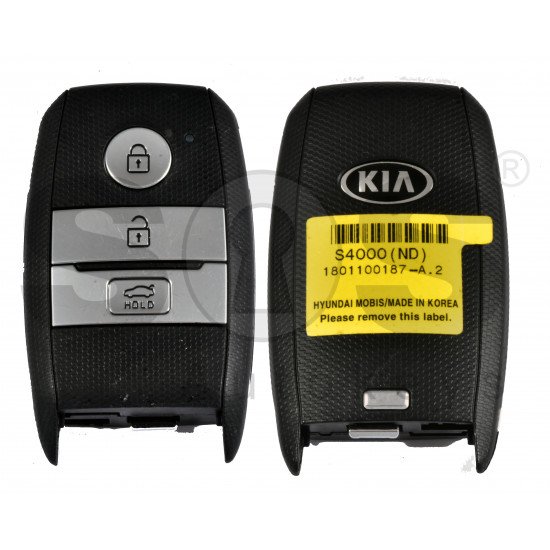 OEM Smart Key for KIA 2018+ Buttons: 3 / Friquency: 433MHz / Transponder:NCF295X/HITAG 3 / Blade signature: HY22 / Part No: 95440-S4000 / Keyless GO