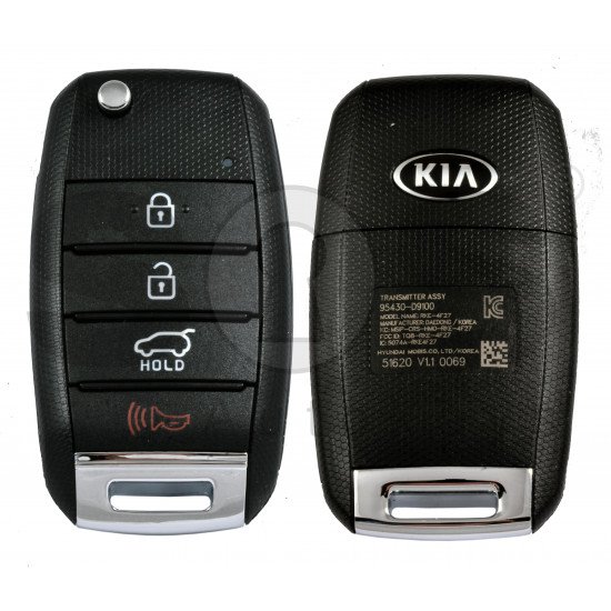 OEM Flip Key for KIA Sportage 2016-2020 Buttons:3+1P / Frequency:433 MHz   /  Part No: 95430-D9100