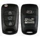 OEM Flip Key for Sorento 2012-2014 Buttons:3P/ Frequency:433MHz / Tranponder : PCF7936/HITAG 2/  Blade signature:HY22 / Part No 95430-2P910/2P911