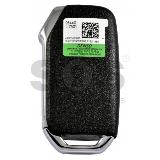 OEM Smart Key for Kia 2021+ Buttons:3 / Transponder: TEXAS CRYPTO 128BIT/AES / Frequency:433MHz  / Blade signature:HY22 / Part No: 95440-J7501