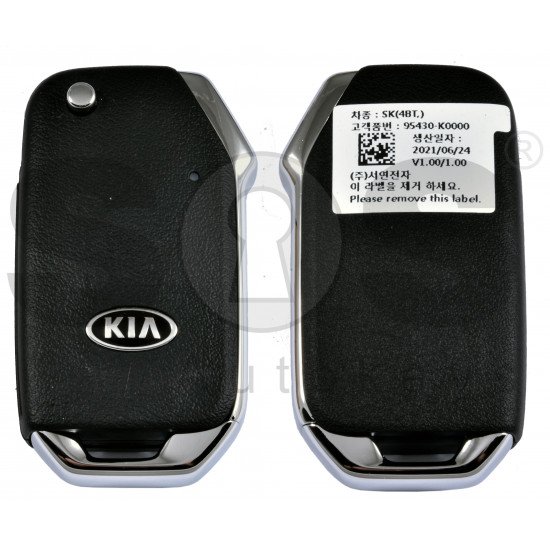 OEM Flip Key for Kia SOUL 2019  / Buttons:4 / Frequency:433MHz / Transponder: No Transponder / Part No: 95430-K0000