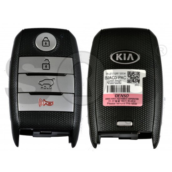 OEM Smart Key for KIA SOUL 2017 Buttons:4 / Frequency: 433MHz / Transponder: TIRIS RF430 (8A) /  Part No:   95440-B2AC0	 / Keyless GO  