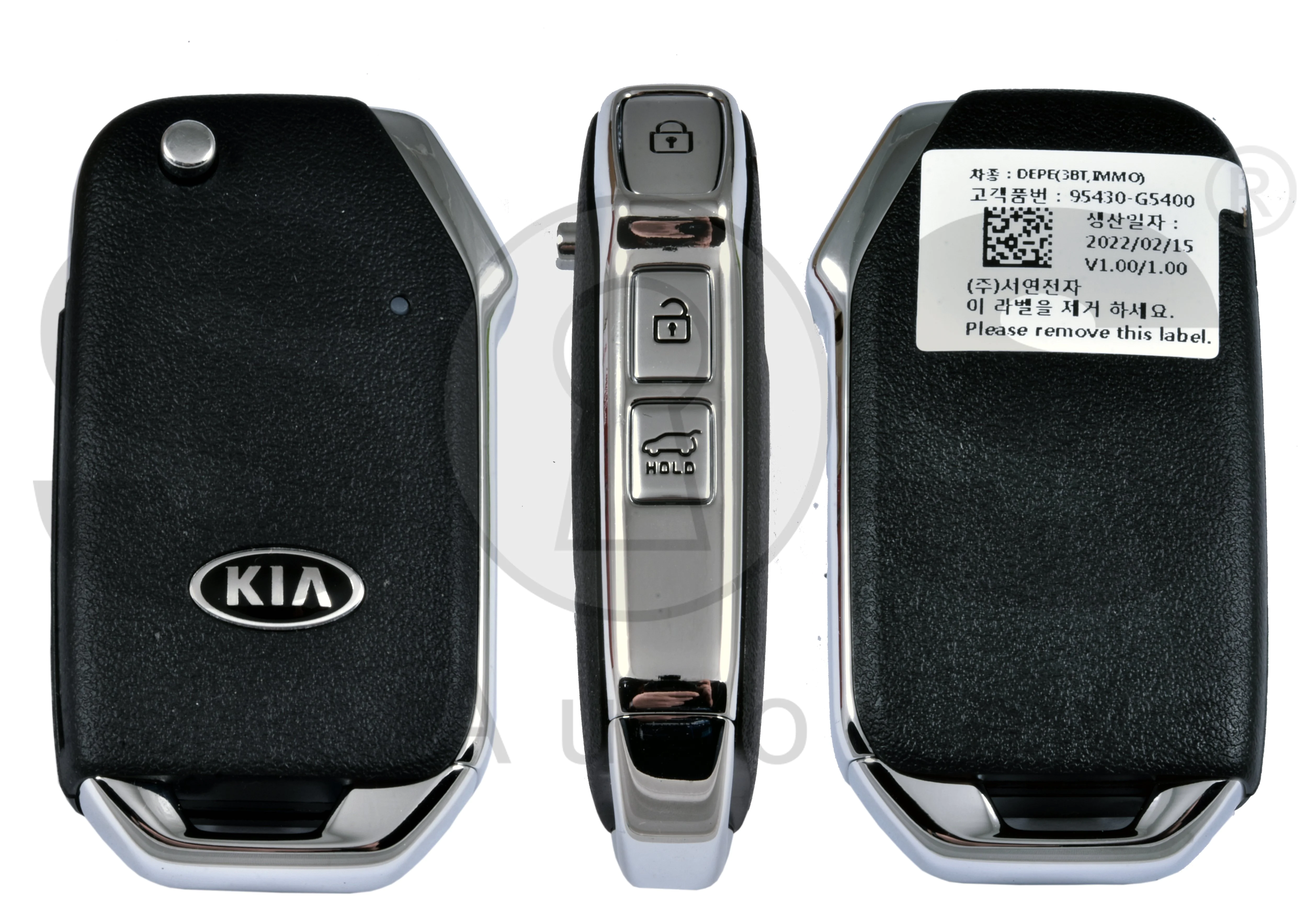 OEM Flip Key for Kia Niro 2020 / Buttons:3 / Frequency:433MHz /  Transponder: TIRIS DST 80 / Part No: 95430-G5400