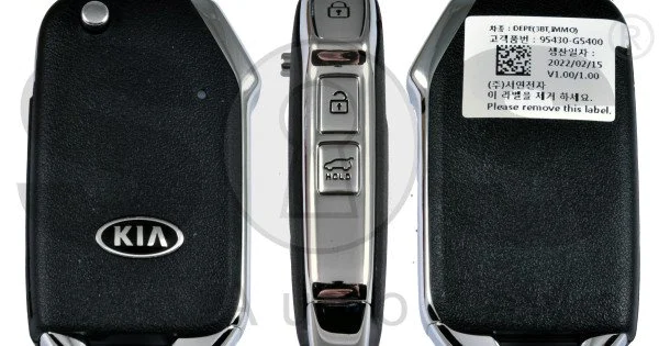 OEM Flip Key for Kia Niro 2020 / Buttons:3 / Frequency:433MHz /  Transponder: TIRIS DST 80 / Part No: 95430-G5400