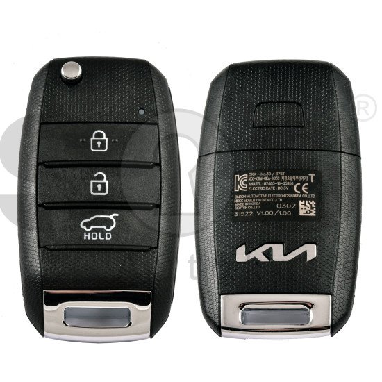 OEM Flip Key for KIA Picanto 2022 Buttons:3 / Frequency:433 MHz / Transponder:TIRIS DST 80   /  Part No: 95430-G6800	
