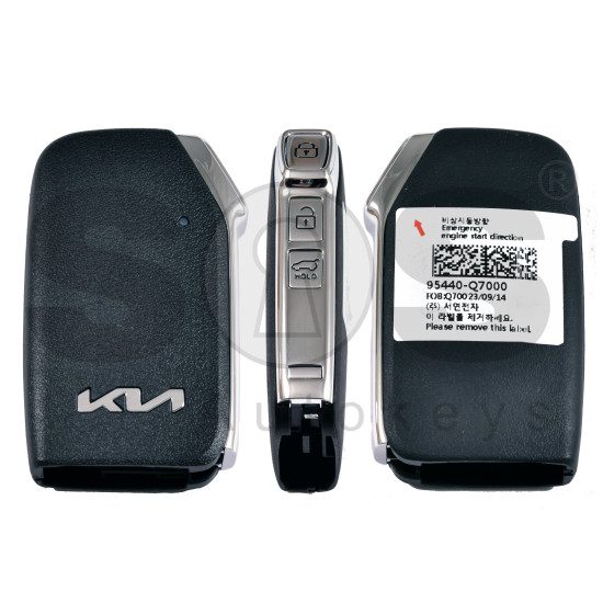 OEM Smart Key for Kia  SELTOS 2024 Buttons:3/  Frequency:433MHz / Transponder:  ATMEL AES 6A /  Part No:    95440-Q7000		/  Keyless Go / 