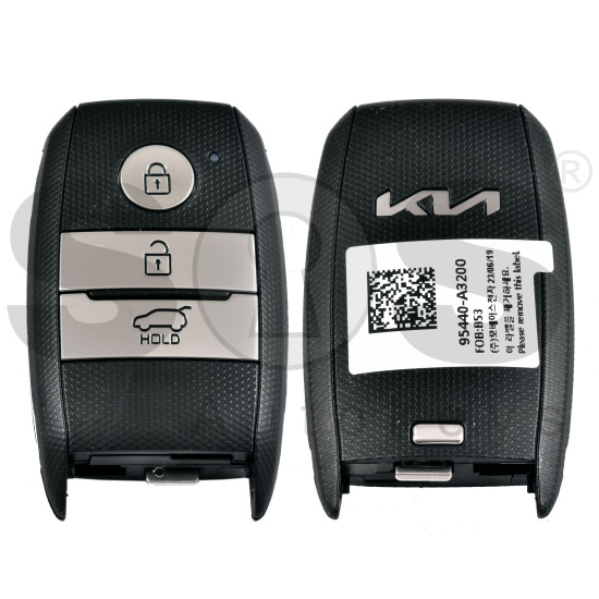 OEM Smart Key for Kia  RAY Buttons:3/  Frequency:433MHz / Transponder:  8A /  Part No:  95440-A3200	/  Keyless Go 