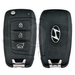 OEM Flip Key for Hyundai  Buttons:3/ Frequency:433 MHz / Transponder:TIRIS RF 430 (8A) / Blade signature: Precut blade / Part No :95430-G4000