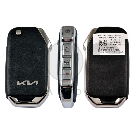 OEM Flip Key for Kia K5 / Buttons:4 / Frequency:433MHz / Transponder: TIRIS RF30 (8A) / Part No: 95430-L2110 OEM Flip Key for Kia K5 / Buttons:4 / Frequency:433MHz / Transponder: TIRIS RF30 (8A) / Part No: 95430-L2110