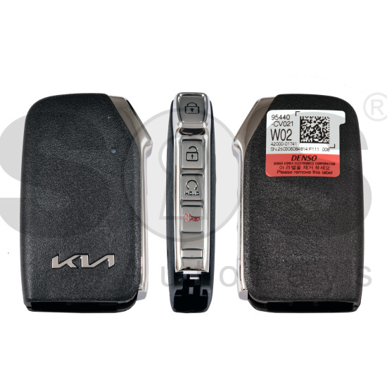OEM Smart Key for Kia EV6 2024 Buttons:3+1/ Frequency:433MHz / Transponder: NCF29A/HITAG AES / Part No: 95440-CV021 / Keyless Go / Automatic Start OEM Smart Key for Kia EV6 2024 Buttons:3+1/ Frequency:433MHz / Transponder: NCF29A/HITAG AES / Part No: 95440-CV021 / Keyless Go / Automatic Start