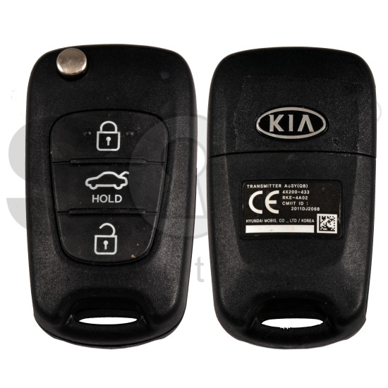 OEM Flip Key for KIA  Rio Buttons:3/ Frequency:433MHz / Tranponder : PCF7936/HITAG 2 /    Part No : 95430-4X200/4X300