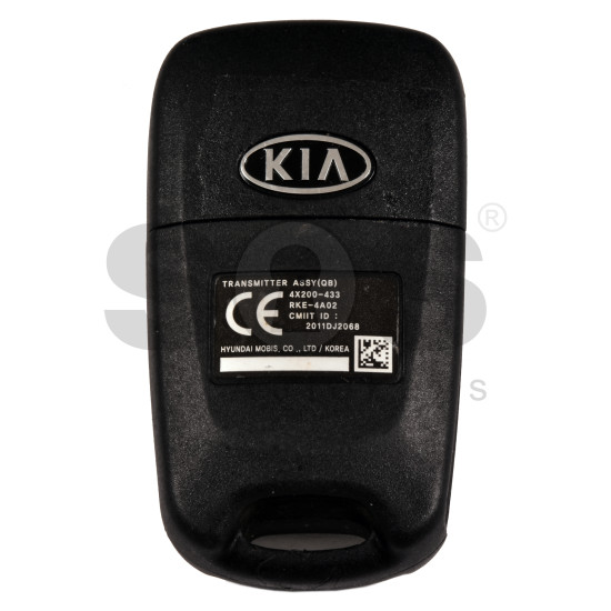 OEM Flip Key for KIA  Rio Buttons:3/ Frequency:433MHz / Tranponder : PCF7936/HITAG 2 /    Part No : 95430-4X200/4X300