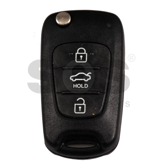 OEM Flip Key for KIA  Rio Buttons:3/ Frequency:433MHz / Tranponder : PCF7936/HITAG 2 /    Part No : 95430-4X200/4X300
