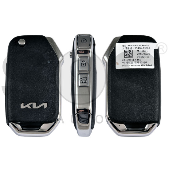 OEM Flip Key for Kia RAI / Buttons: 3 / Frequency:433MHz / Transponder: TIRIS RF430 (8A) / Part No: 95430-A3610 OEM Flip Key for Kia RAI / Buttons: 3 / Frequency:433MHz / Transponder: TIRIS RF430 (8A) / Part No: 95430-A3610