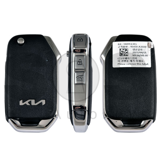 OEM Flip Key for Kia RAI / Buttons: 3 / Frequency:433MHz / Transponder: No Transponder / Part No: 95430-A3600 OEM Flip Key for Kia RAI / Buttons: 3 / Frequency:433MHz / Transponder: No Transponder / Part No: 95430-A3600