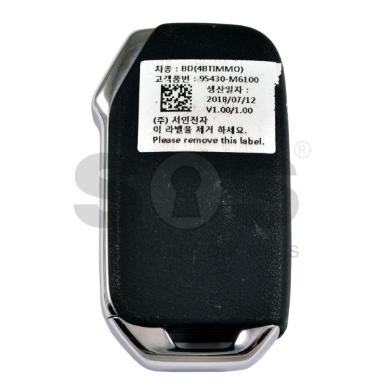 OEM Flip Key for Kia FORTE 2019+ / Buttons: 4 / Frequency:433MHz / Transponder: TIRIS RF430 (8A) / Part No: 95430-M6100 OEM Flip Key for Kia FORTE 2019+ / Buttons: 4 / Frequency:433MHz / Transponder: TIRIS RF430 (8A) / Part No: 95430-M6100