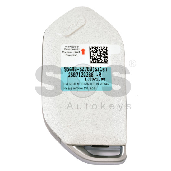 OEM Smart Key for KIA EV4 2026  Buttons:4/ Frequency:433MHz / Transponder: NCF29A/HITAG AES  /  Part No: 95440-SZ700 / Keyless Go /   Automatic Start 