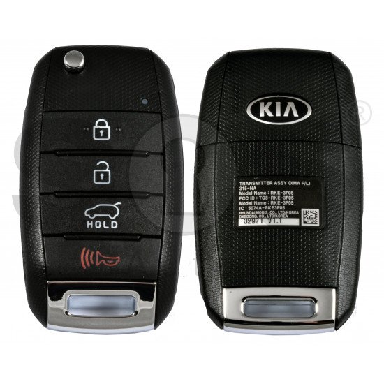 OEM Flip Key for KIA Sorento 2014 Buttons:4 / Frequency:315 MHz / Transponder: No Transponder   /  Part No: 95430-1U500