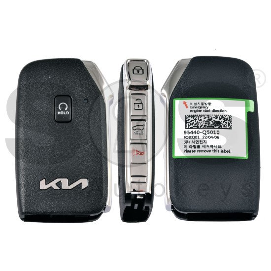 OEM Smart Key for Kia  SELTOS 2021  Buttons: 5/ Frequency:433MHz / Transponder: ATMEL AES 6A /  Part No:  95440-Q5010		/  Keyless Go / Automatic Start 