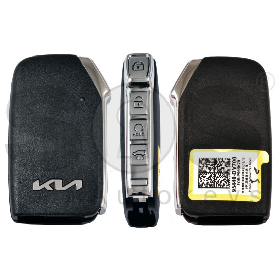 OEM Smart Key for Kia CARENS 2023 Buttons:4/ Frequency:433MHz / Transponder: ATMEL AES 6A / Part No: 95440-DY700 / Keyless Go / Automatic Start OEM Smart Key for Kia CARENS 2023 Buttons:4/ Frequency:433MHz / Transponder: ATMEL AES 6A / Part No: 95440-DY700 / Keyless Go / Automatic Start