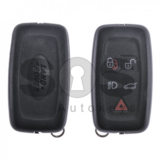 OEM Smart key for Land/Range Rover Buttons:4+1 / Frequency:434MHz / Transponder:PCF 7953 / Blade signature:HU101 / Immobiliser System:KWM / Part No:LR027451/ CH22-14K601-BB / Keyless Go