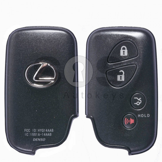 OEM Smart Key for Lexus Buttons:3+1 / Frequency: 433MHz / Transponder:Texas Crypto ID 6D - 67/68/70 / First Page: D4 / Part No: 89904-30270 / Immobiliser system: Smart Module / Keyless Go