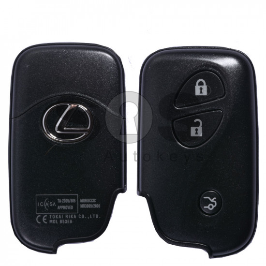 OEM Smart Key for Lexus Buttons:3 Frequency: 433 MHz Transponder:Texas Crypto ID 6D - 67/68/70 First Page: D4 Part No:89904-50561 Immobiliser system: Smart Module Keyless Go