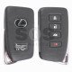 OEM Smart Key for Lexus Buttons:3+1 / Frequency:433MHz / Transponder: Texas Crypto / 128-bit / AES / First Page: 88 / Part No:89904-30C80 / Immobiliser system:Smart Module / Keyless Go