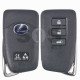 OEM Smart Key for Lexus Buttons:3 / Frequency: 433MHz / Transponder: Texas Crypto / 128-bit / AES / First Page: A8 / Part No:89904-78450 / Immobiliser system: Smart Module / Keyless Go