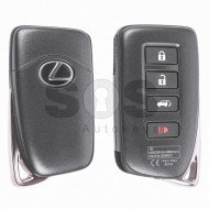 OEM Smart Key for Lexus LX 570 Buttons:3+1 / Frequency:433MHz / Transponder Tiris TMS37200 / Immobiliser System:Smart Module / Part No:89904-78650 / Keyless Go