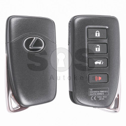 OEM Smart Key for Lexus LX 570 Buttons:3+1 / Frequency:433MHz / Transponder Tiris TMS37200 / Immobiliser System:Smart Module / Part No:89904-78650 / Keyless Go