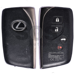 OEM Smart Key for Lexus Buttons:3+1 / Frequency:433MHz / Transponder:Texas Crypto/ ID6D - 67/68/70 / First Page: 98 / Blade signature:TOY-94 / Immobiliser system: Smart Module / Part No:23472/SDPP/2012 2344 / Keyless Go