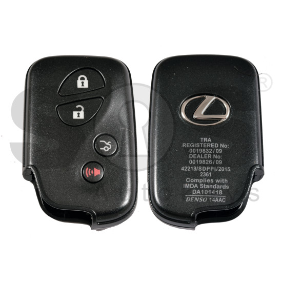 OEM Smart Key for Lexus ES350,GS460,GS430.GS300,IS350,IS250,L460L,LS460 Buttons:3+1p / Frequency: 433MHz / Transponder: Tiris 4D  / Part No:  89904-30322 /89904-30323 / Keyless Go  