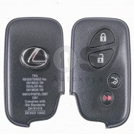 OEM Smart  Key for Lexus Buttons:3+1 / Frequency: 433MHz / Transponder: Texas Crypto ID 6D - 67/68/70 / First Page: 98 / Part No: 89904-53321/ 89904-53322 / Immobiliser system: Smart Module / Keyless Go
