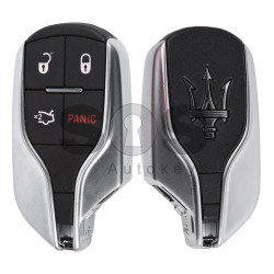 OEM Smart Key for Maserati Buttons:3+1 / Frequency: 433MHz / Transponder: HITAG2/ ID46/ PCF7953 / Blade signature: CY24 / Immobiliser System: BCM / Part No: TIK-MAS-01 / Keyless Go